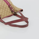 GUCCI GG Canvas Sherry Line Tragetasche Beige Gold Rosa 137395 Auth 179258-7