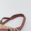 GUCCI GG Canvas Sherry Line Tragetasche Beige Gold Rosa 137395 Auth 179258-8
