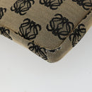 LOEWE Anagram Shoulder Bag Canvas Silver Beige Auth 179259A-9