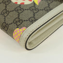GUCCI GG Supreme Apple Messenger Bag PVC Leather Beige Gold 625782 Auth 179262M-16