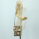 GUCCI GG Supreme Apple Messenger Bag PVC Leather Beige Gold 625782 Auth 179262M-27