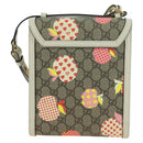 GUCCI GG Supreme Apple Messenger Bag PVC Leather Beige Gold 625782 Auth 179262M-2