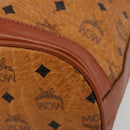 MCM Vicetos Logogram Shoulder Bag PVC Leather Brown Gold Auth 179264A-9