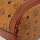 MCM Vicetos Logogram Shoulder Bag PVC Leather Brown Gold Auth 179264A-16