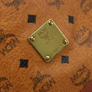 MCM Vicetos Logogram Shoulder Bag PVC Leather Brown Gold Auth 179264A-11