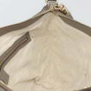 GUCCI Soho Shoulder Bag Leather Gray Gold 295175 Auth 179265A-17