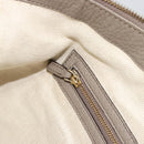 GUCCI Soho Shoulder Bag Leather Gray Gold 295175 Auth 179265A-19