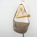 GUCCI Soho Shoulder Bag Leather Gray Gold 295175 Auth 179265A-22