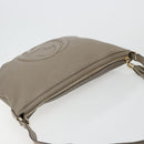 GUCCI Soho Shoulder Bag Leather Gray Gold 295175 Auth 179265A-6