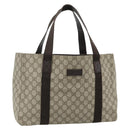 GUCCI GG Supreme Tote Bag PVC Beige 141624 Auth 179266A-1