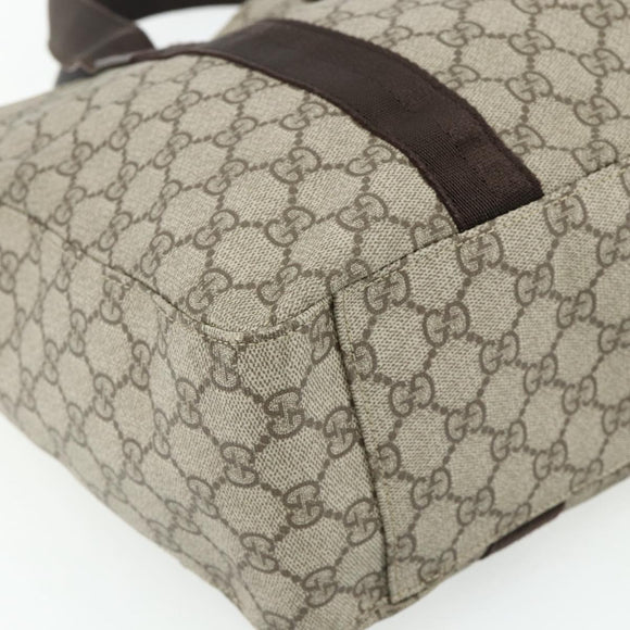 GUCCI GG Supreme Tote Bag PVC Beige 141624 Auth 179266A