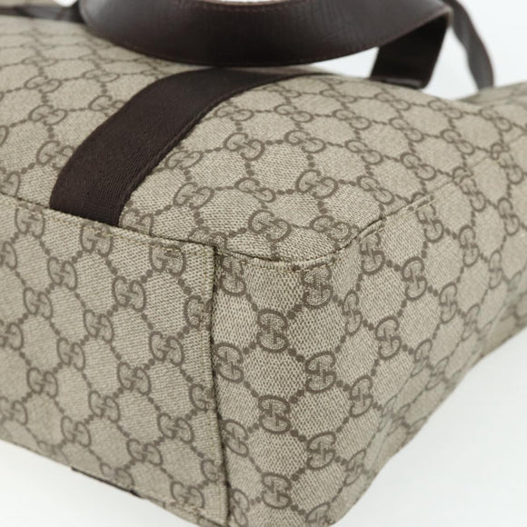 GUCCI GG Supreme Tote Bag PVC Beige 141624 Auth 179266A