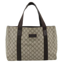 GUCCI GG Supreme Tote Bag PVC Beige 141624 Auth 179266A-2