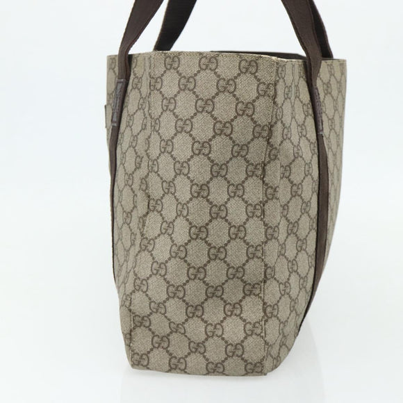 GUCCI GG Supreme Tote Bag PVC Beige 141624 Auth 179266A