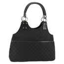 GUCCI GG Canvas Hand Bag Black Silver 132260 Auth 179267A-1