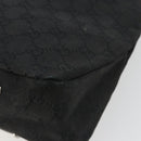 GUCCI GG Canvas Hand Bag Black Silver 132260 Auth 179267A-12