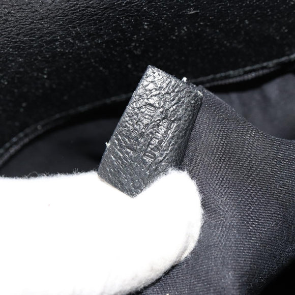 GUCCI GG Canvas Hand Bag Black Silver 132260 Auth 179267A