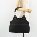 GUCCI GG Canvas Hand Bag Black Silver 132260 Auth 179267A-22
