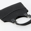 GUCCI GG Canvas Hand Bag Black Silver 132260 Auth 179267A-6