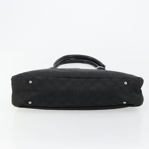 GUCCI GG Canvas Hand Bag Black Silver 132260 Auth 179267A