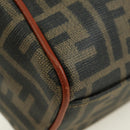 FENDI Zucca Canvas Shoulder Bag Black Brown Auth 179273V-13