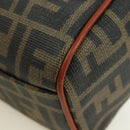 FENDI Zucca Canvas Shoulder Bag Black Brown Auth 179273V-16