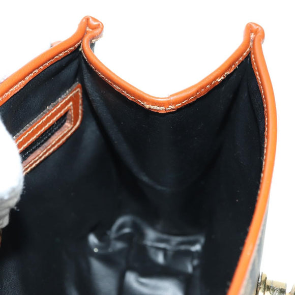 FENDI Zucca Canvas Shoulder Bag Black Brown Auth 179273V