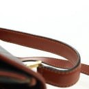 FENDI Zucca Canvas Shoulder Bag Black Brown Auth 179273V-8