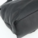 VERSACE Shoulder Bag Leather Black Gold Auth 179275A-15
