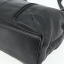 VERSACE Shoulder Bag Leather Black Gold Auth 179275A-16
