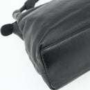 VERSACE Shoulder Bag Leather Black Gold Auth 179275A-17