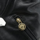 VERSACE Shoulder Bag Leather Black Gold Auth 179275A-18