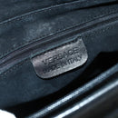 VERSACE Shoulder Bag Leather Black Gold Auth 179275A-12