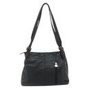 VERSACE Shoulder Bag Leather Black Gold Auth 179275A-2