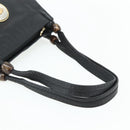 VERSACE Shoulder Bag Leather Black Gold Auth 179275A-7