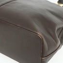 BURBERRY Hand Bag Leather Brown Gold Auth 179281A-9