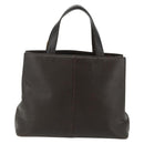 BURBERRY Hand Bag Leather Brown Gold Auth 179281A-2