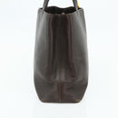 BURBERRY Hand Bag Leather Brown Gold Auth 179281A-3