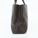 BURBERRY Hand Bag Leather Brown Gold Auth 179281A-4