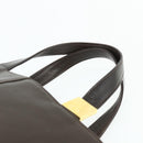 BURBERRY Hand Bag Leather Brown Gold Auth 179281A-8