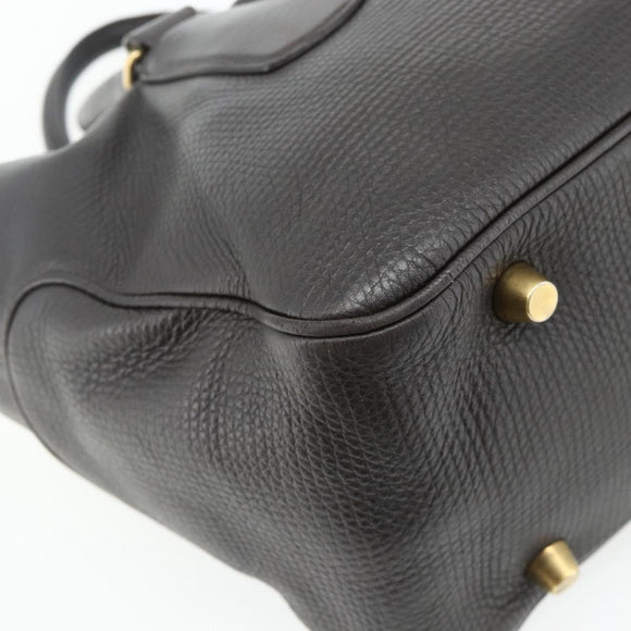 CELINE New Boogie Bag Hand Bag Leather Brown Gold Auth 179282A