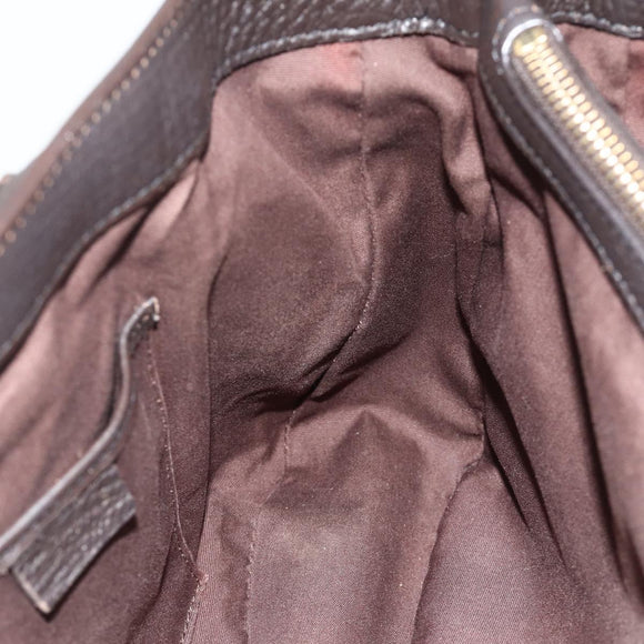 CELINE New Boogie Bag Hand Bag Leather Brown Gold Auth 179282A