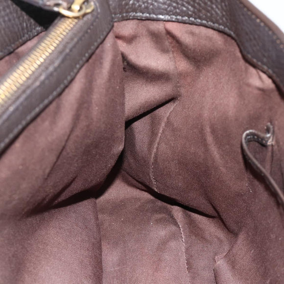 CELINE New Boogie Bag Hand Bag Leather Brown Gold Auth 179282A