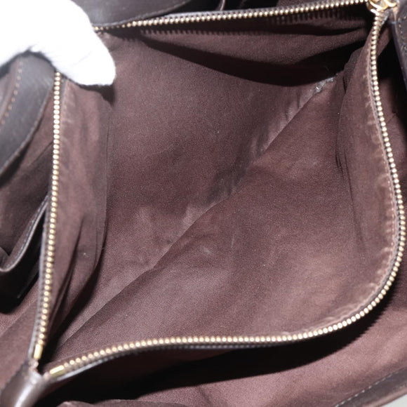 CELINE New Boogie Bag Hand Bag Leather Brown Gold Auth 179282A