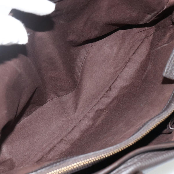 CELINE New Boogie Bag Hand Bag Leather Brown Gold Auth 179282A
