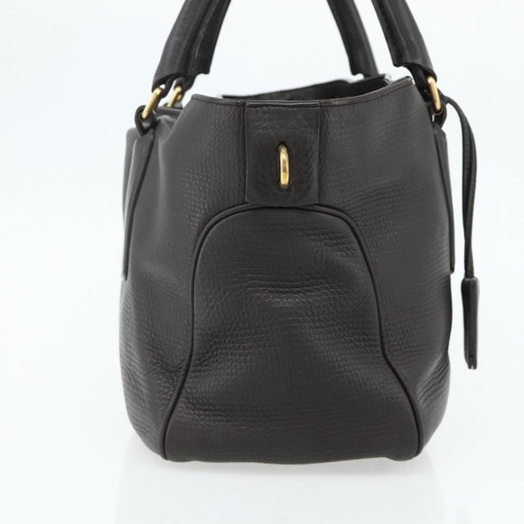 CELINE New Boogie Bag Hand Bag Leather Brown Gold Auth 179282A