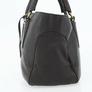 CELINE New Boogie Bag Hand Bag Leather Brown Gold Auth 179282A-5