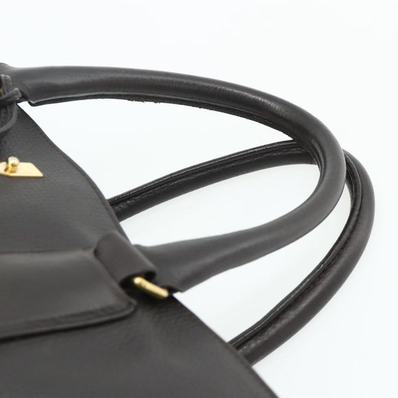 CELINE New Boogie Bag Hand Bag Leather Brown Gold Auth 179282A