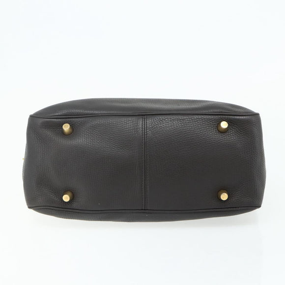 CELINE New Boogie Bag Hand Bag Leather Brown Gold Auth 179282A