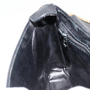 CELINE Shoulder Bag Leather Black Gold Auth 179287-19